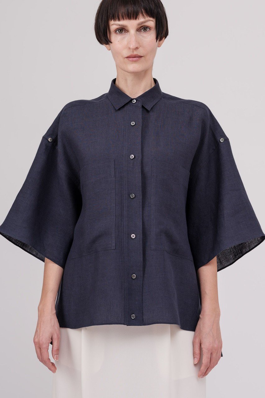 【ドメル/DOMELLE】のベルギー リネン シャツ 人気、トレンドファッション・服の通販 founy(ファニー) 　ファッション　Fashion　レディースファッション　Fashion for Women　トップス・カットソー　Cut & Sew Tops　シャツ・ブラウス・オフィスカジュアル　Elegant Blouses & Button-Ups　カシュクール　Wrap Design　ショート　Short, Short Length　スリーブ　Sleeve, Long Sleeve / Short Sleeve　バランス　Balance, Style Balance　ビッグ　Big, Oversized　フロント　Front, Front Design　ポケット　Pocket, Pocket Detail　ラウンド　Round, Round Neck　リネン　Linen, Linen Fabric　ロールアップ　Roll-Up, Cuffed Hem　夏　Summer　新作・新入荷　New Arrivals / New In　other-3|ID: prp329100004878917 ipo3291000000036405541