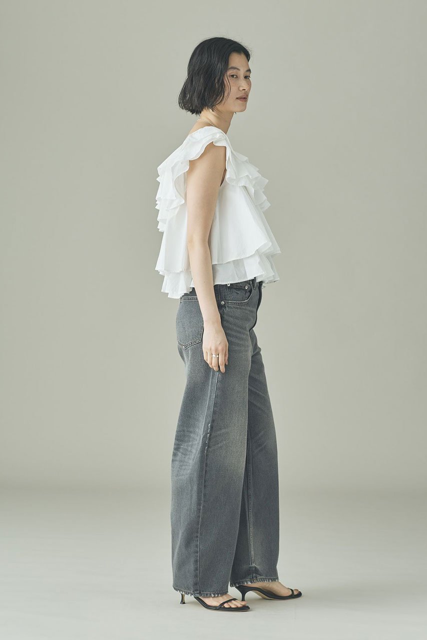 【カレンソロジー/Curensology】のポプリンラッフルブラウス 人気、トレンドファッション・服の通販 founy(ファニー) 　ファッション　Fashion　レディースファッション　Fashion for Women　トップス・カットソー　Cut & Sew Tops　シャツ・ブラウス・オフィスカジュアル　Elegant Blouses & Button-Ups　インド　Indian Textile　ショート　Short, Short Length　スリーブ　Sleeve, Long Sleeve / Short Sleeve　バランス　Balance, Style Balance　フリル　Frill, Ruffle　ボトム　Bottoms, Lower Wear　再入荷　Restock / Back in Stock　other-6|ID: prp329100004878919 ipo3291000000036405562