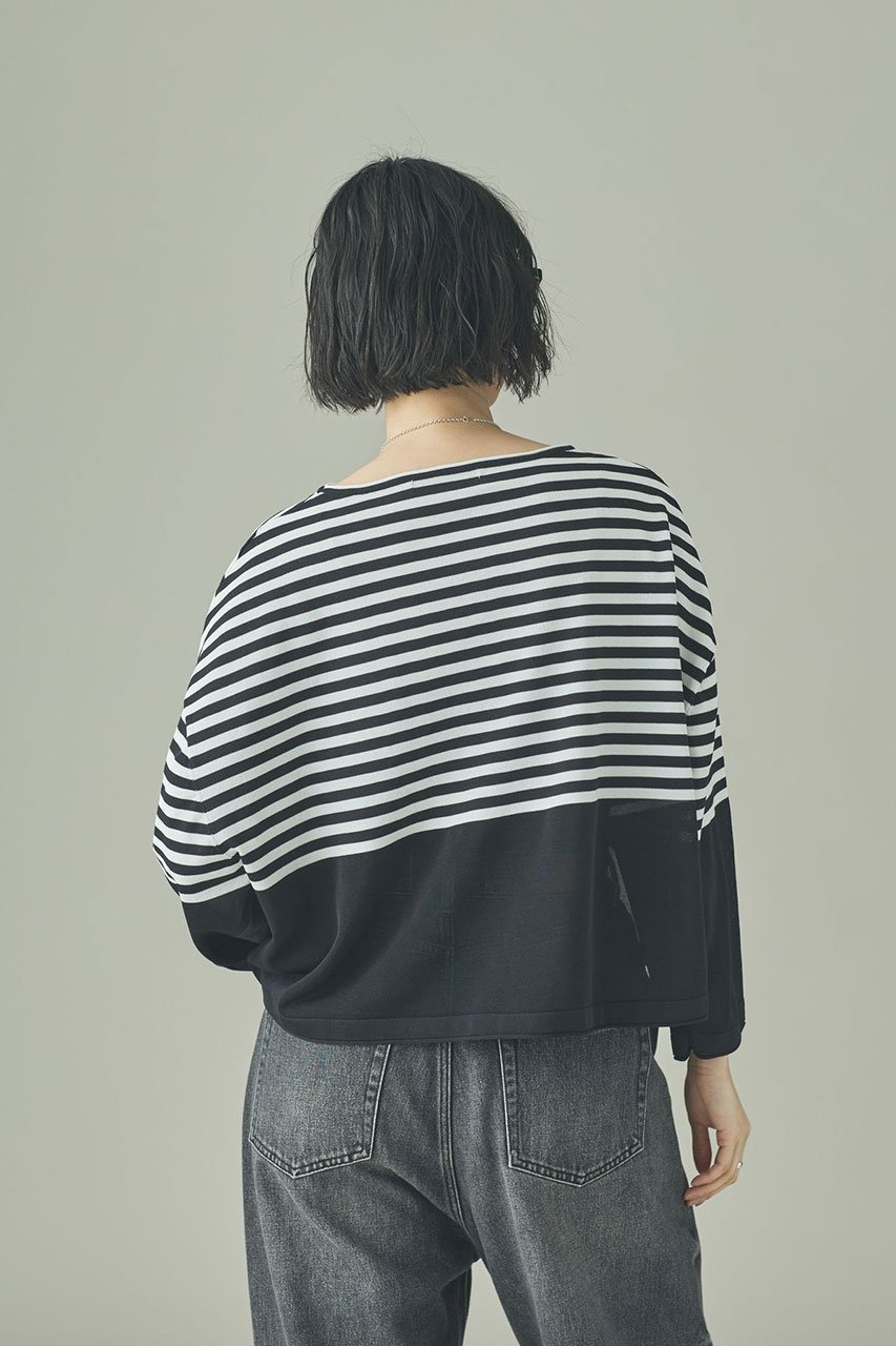 【カレンソロジー/Curensology】のシアーボーダーニットプルオーバー 人気、トレンドファッション・服の通販 founy(ファニー) 　ファッション　Fashion　レディースファッション　Fashion for Women　トップス・カットソー　Cut & Sew Tops　ニット　Knit Tops & Sweaters　カジュアルプルオーバー・ニットトップス　Pullovers & Knit Tops / Casual Pullovers　ボトム　Bottoms, Lower Wear　再入荷　Restock / Back in Stock　夏　Summer　無地　Plain, Solid Color　other-4|ID: prp329100004878920 ipo3291000000036405588