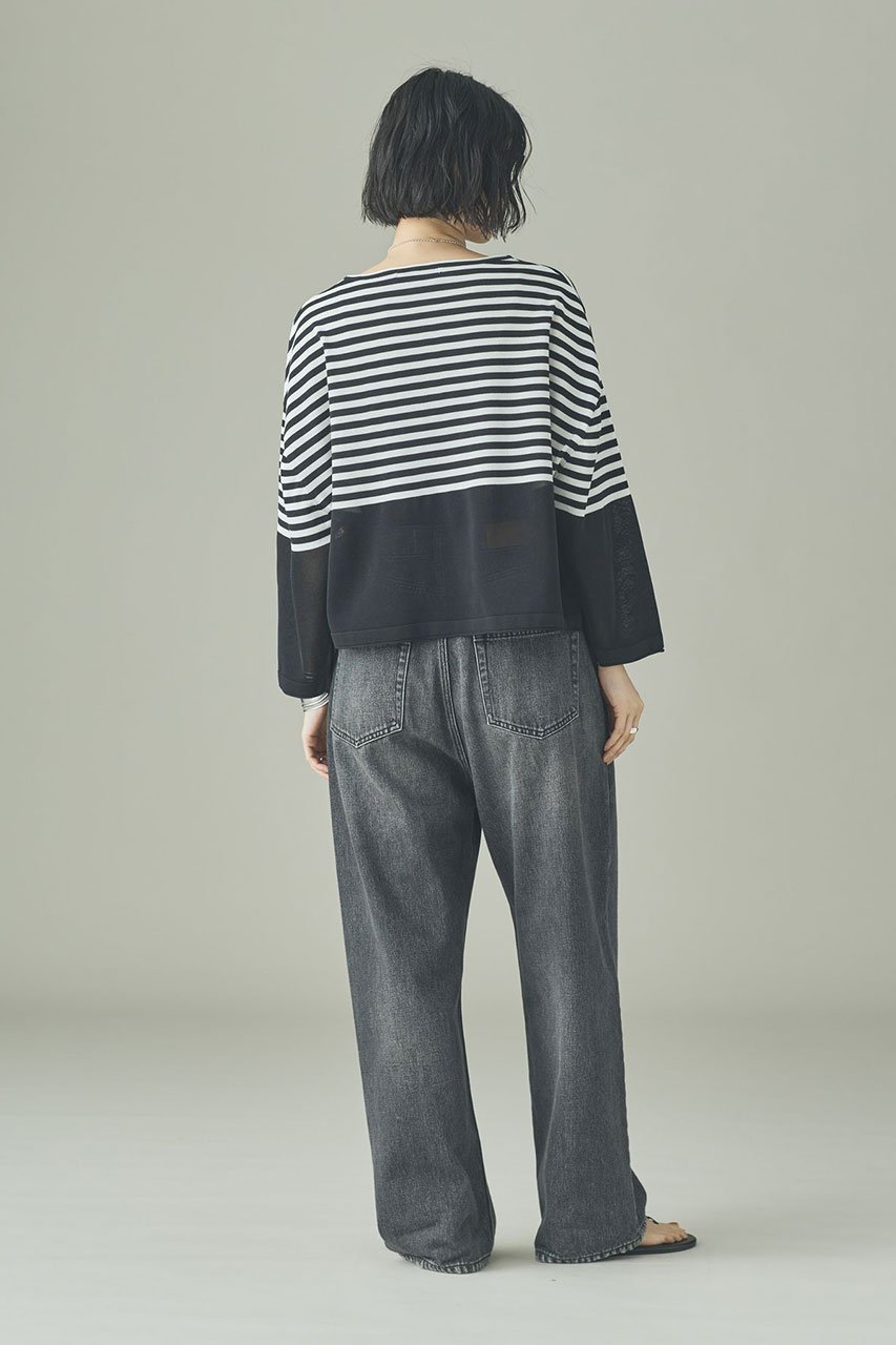 【カレンソロジー/Curensology】のシアーボーダーニットプルオーバー 人気、トレンドファッション・服の通販 founy(ファニー) 　ファッション　Fashion　レディースファッション　Fashion for Women　トップス・カットソー　Cut & Sew Tops　ニット　Knit Tops & Sweaters　カジュアルプルオーバー・ニットトップス　Pullovers & Knit Tops / Casual Pullovers　ボトム　Bottoms, Lower Wear　再入荷　Restock / Back in Stock　夏　Summer　無地　Plain, Solid Color　other-7|ID: prp329100004878920 ipo3291000000036405591