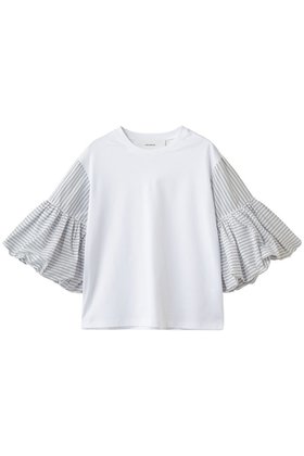 【アダワス/ADAWAS】のコットン ジャージー Tシャツ 人気、トレンドファッション・服の通販 founy(ファニー) ファッション Fashion レディースファッション Fashion for Women トップス・カットソー Cut & Sew Tops シャツ・ブラウス・オフィスカジュアル Elegant Blouses & Button-Ups ロングTシャツ・Tシャツ Longline T-Shirts & Tees カットソー・ベーシックTシャツ Cut-and-Sewn Tops / Stretch Tees & Basics ショート Short, Short Length シルケット Silket, Silky Cotton スリーブ Sleeve, Long Sleeve / Short Sleeve タイプライター Typewriter Fabric, Crisp Cotton フレア Flare, Flared エレガント 上品 Elegant ビジネス 仕事 通勤 Business / Work / Commuting 新作・新入荷 New Arrivals / New In |ID:prp329100004879000
