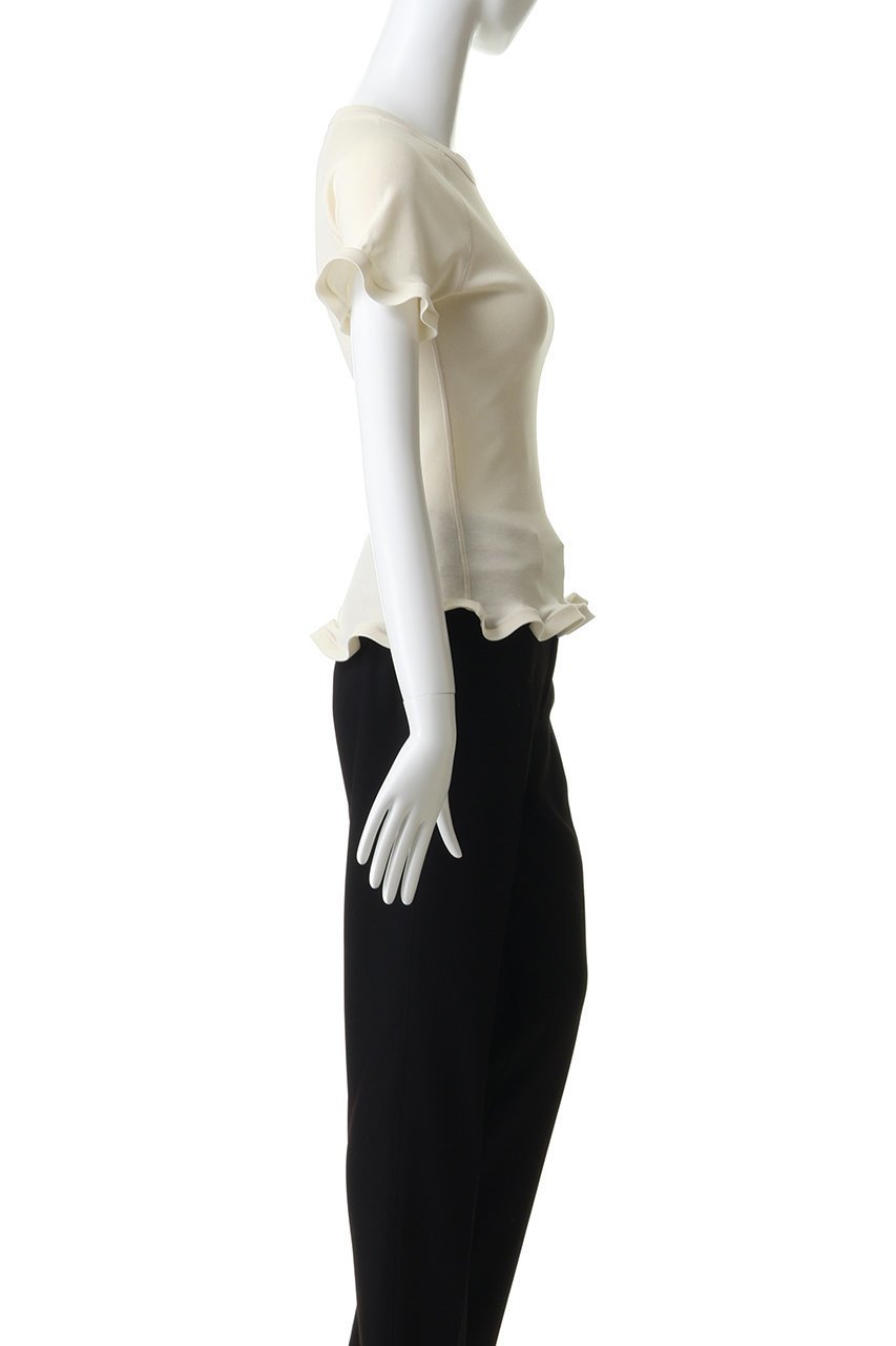 【ステラ マッカートニー/STELLA McCARTNEY】のフリルヘムリブTシャツ 人気、トレンドファッション・服の通販 founy(ファニー) 　ファッション　Fashion　レディースファッション　Fashion for Women　トップス・カットソー　Cut & Sew Tops　シャツ・ブラウス・オフィスカジュアル　Elegant Blouses & Button-Ups　ロングTシャツ・Tシャツ　Longline T-Shirts & Tees　カットソー・ベーシックTシャツ　Cut-and-Sewn Tops / Stretch Tees & Basics　コンパクト　Compact, Small Size　ショート　Short, Short Length　スラックス　Slacks, Dress Pants　スリーブ　Sleeve, Long Sleeve / Short Sleeve　デニム　Denim, Jeans Material　フリル　Frill, Ruffle　フレア　Flare, Flared　新作・新入荷　New Arrivals / New In　other-3|ID: prp329100004879002 ipo3291000000036406275