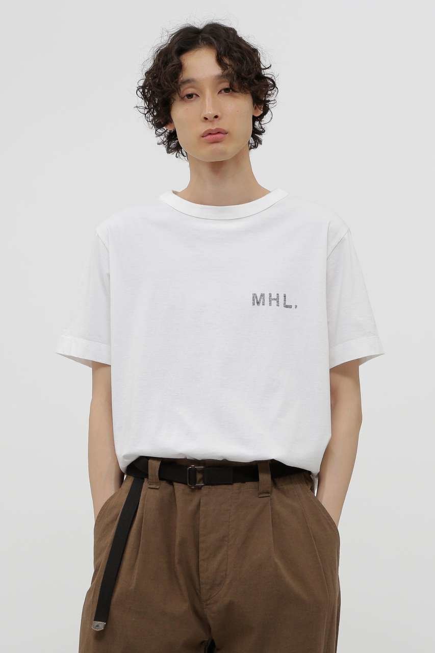 【その他のブランド/Other】のFADED PRINTED COTTON JERSEY インテリア・キッズ・メンズ・レディースファッション・服の通販 founy(ファニー) 　ファッション　Fashion　レディースファッション　Fashion for Women　トップス・カットソー　Cut & Sew Tops　シャツ・ブラウス・オフィスカジュアル　Elegant Blouses & Button-Ups　ロングTシャツ・Tシャツ　Longline T-Shirts & Tees　カットソー・ベーシックTシャツ　Cut-and-Sewn Tops / Stretch Tees & Basics　ショート　Short, Short Length　スリーブ　Sleeve, Long Sleeve / Short Sleeve　プリント　Print, Printed Pattern　エレガント 上品　Elegant　ホワイト|ID: prp329100004879007 ipo3291000000036406312