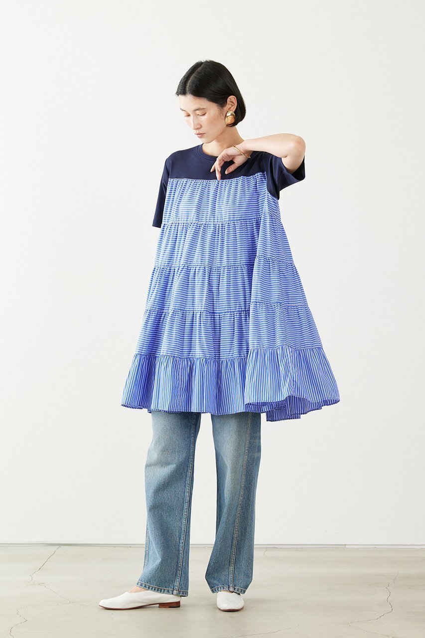 【アダワス/ADAWAS】のティアード ストライプ チュニック 人気、トレンドファッション・服の通販 founy(ファニー) ファッション Fashion レディースファッション Fashion for Women ワンピース Dresses チュニック Tunic Tops & Dresses エアリー Airy Texture カットソー Cut and Sewn Top ストライプ Stripe, Striped Pattern チュニック Tunic, Long Top ティアード Tiered, Tiered Style ドッキング Docking, Mixed Material フェミニン Feminine, Girly 新作・新入荷 New Arrivals / New In other-7|ID: prp329100004879024 ipo3291000000036406459