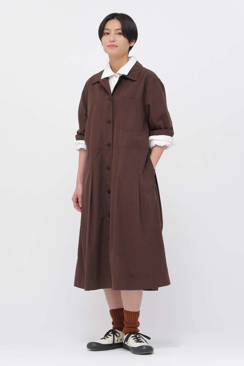 【マーガレットハウエル/MARGARET HOWELL】のCOTTON CUPRA PLAINWEAVE DRESS 人気、トレンドファッション・服の通販 founy(ファニー) ファッション Fashion レディースファッション Fashion for Women ワンピース Dresses フォーマル・パーティードレス・結婚式用ドレス Elegant & Casual Dresses チュニック Tunic Tops & Dresses キュプラ Cupro, Eco Fabric チュニック Tunic, Long Top ドレス Dress, One-Piece ドレープ Drape, Draping Fabric プリーツ Pleats, Pleated ポケット Pocket, Pocket Detail ロング Long, Long-Length ワーク Workwear, Utility Style エレガント 上品 Elegant 新作・新入荷 New Arrivals / New In other-1|ID: prp329100004879027 ipo3291000000036406475
