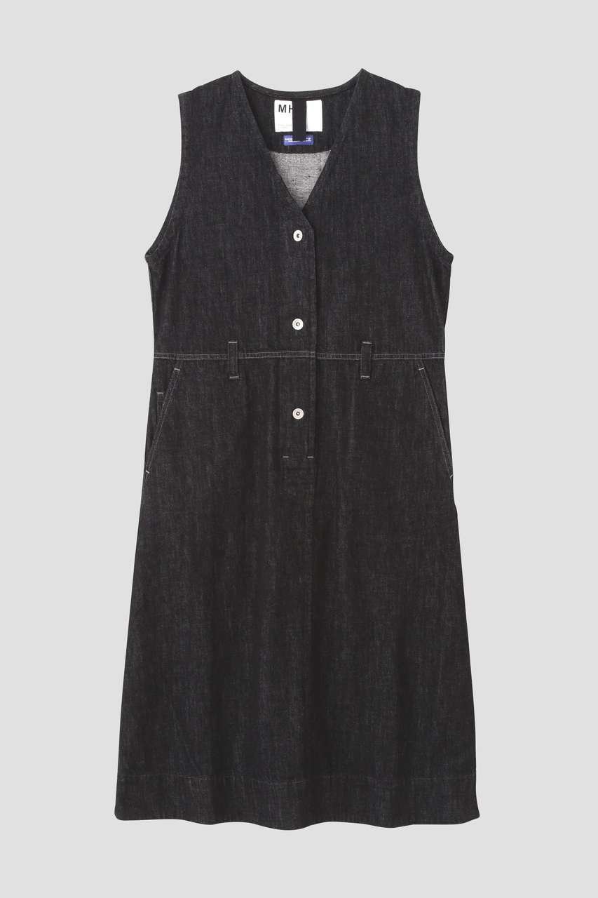 【マーガレットハウエル/MARGARET HOWELL】のCANTON BLACK LIGHT DENIM DRESS 人気、トレンドファッション・服の通販 founy(ファニー) 　ファッション　Fashion　レディースファッション　Fashion for Women　ワンピース　Dresses　フォーマル・パーティードレス・結婚式用ドレス　Elegant & Casual Dresses　チュニック　Tunic Tops & Dresses　チュニック　Tunic, Long Top　デニム　Denim, Jeans Material　ドレス　Dress, One-Piece　ネップ　Nepp, Slub Yarn　フレア　Flare, Flared　ループ　Loop, Loop Knit　ロング　Long, Long-Length　ワーク　Workwear, Utility Style　ヴィンテージ　Vintage Style　新作・新入荷　New Arrivals / New In　other-3|ID: prp329100004879028 ipo3291000000036406488