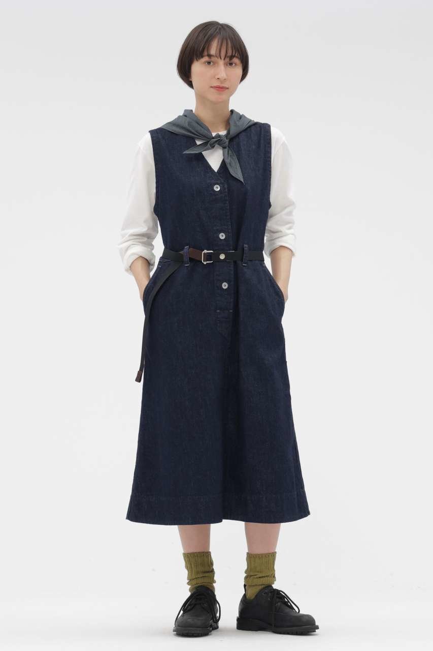 【マーガレットハウエル/MARGARET HOWELL】のCANTON LIGHT DENIM DRESS 人気、トレンドファッション・服の通販 founy(ファニー) 　ファッション　Fashion　レディースファッション　Fashion for Women　ワンピース　Dresses　フォーマル・パーティードレス・結婚式用ドレス　Elegant & Casual Dresses　チュニック　Tunic Tops & Dresses　チュニック　Tunic, Long Top　デニム　Denim, Jeans Material　ドレス　Dress, One-Piece　ネップ　Nepp, Slub Yarn　フレア　Flare, Flared　ループ　Loop, Loop Knit　ロング　Long, Long-Length　ワーク　Workwear, Utility Style　ヴィンテージ　Vintage Style　新作・新入荷　New Arrivals / New In　other-2|ID: prp329100004879029 ipo3291000000036406494