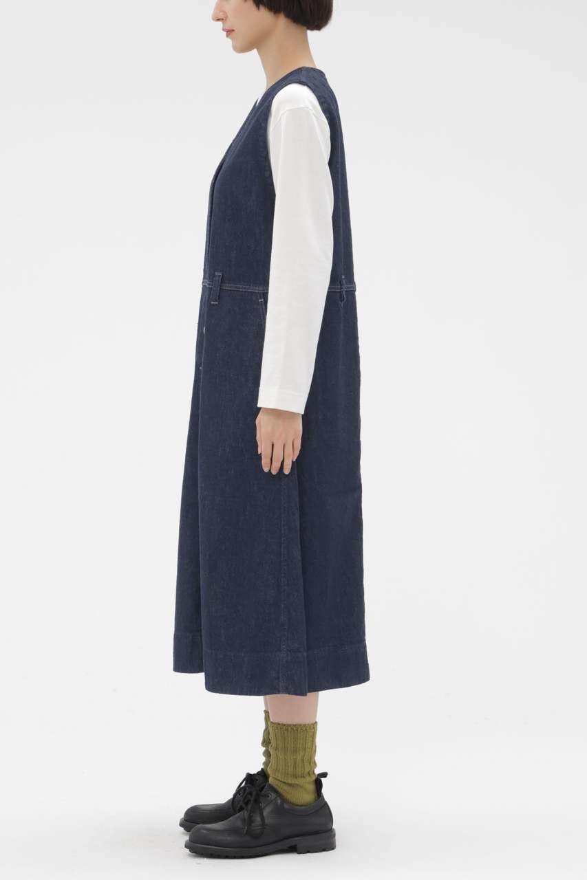 【マーガレットハウエル/MARGARET HOWELL】のCANTON LIGHT DENIM DRESS 人気、トレンドファッション・服の通販 founy(ファニー) 　ファッション　Fashion　レディースファッション　Fashion for Women　ワンピース　Dresses　フォーマル・パーティードレス・結婚式用ドレス　Elegant & Casual Dresses　チュニック　Tunic Tops & Dresses　チュニック　Tunic, Long Top　デニム　Denim, Jeans Material　ドレス　Dress, One-Piece　ネップ　Nepp, Slub Yarn　フレア　Flare, Flared　ループ　Loop, Loop Knit　ロング　Long, Long-Length　ワーク　Workwear, Utility Style　ヴィンテージ　Vintage Style　新作・新入荷　New Arrivals / New In　other-3|ID: prp329100004879029 ipo3291000000036406495