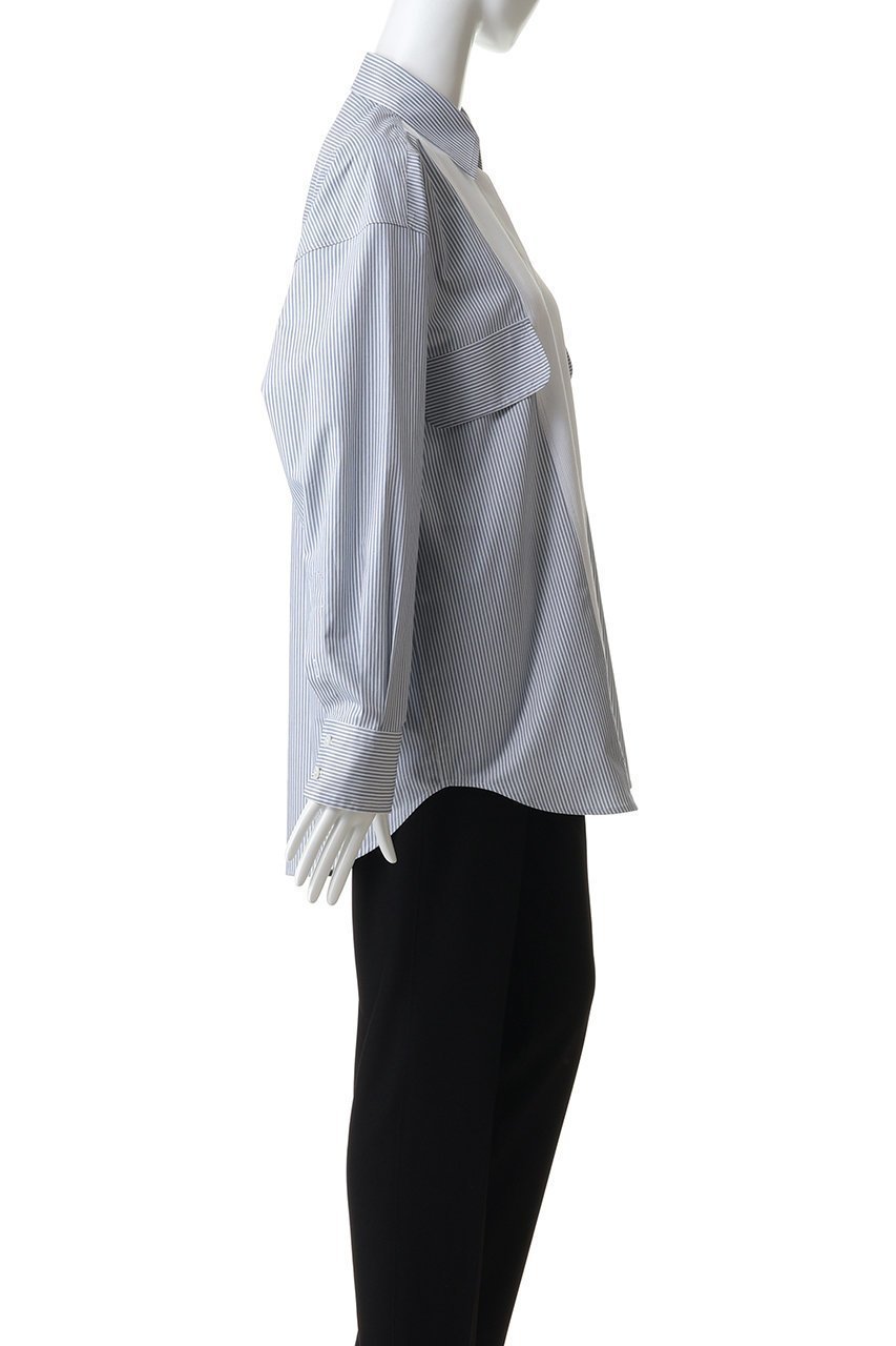 【ステラ マッカートニー/STELLA McCARTNEY】のコットンストライプピケシャツ 人気、トレンドファッション・服の通販 founy(ファニー) 　ファッション　Fashion　レディースファッション　Fashion for Women　トップス・カットソー　Cut & Sew Tops　シャツ・ブラウス・オフィスカジュアル　Elegant Blouses & Button-Ups　カッティング　Cutting Detail　ストライプ　Stripe, Striped Pattern　スリーブ　Sleeve, Long Sleeve / Short Sleeve　フィット　Fit, Slim Fit　フロント　Front, Front Design　モダン　Modern, Contemporary　ロング　Long, Long-Length　新作・新入荷　New Arrivals / New In　無地　Plain, Solid Color　羽織　Haori, Light Jacket　other-3|ID: prp329100004879040 ipo3291000000036406586