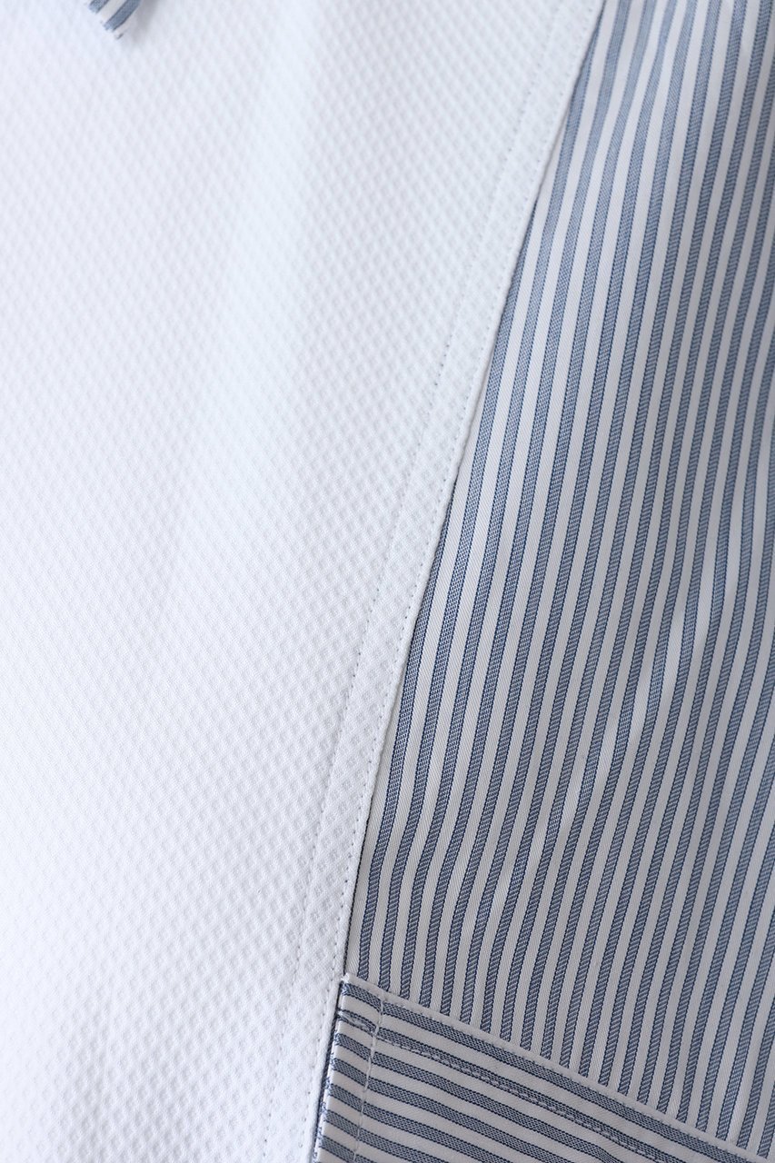 【ステラ マッカートニー/STELLA McCARTNEY】のコットンストライプピケシャツ 人気、トレンドファッション・服の通販 founy(ファニー) 　ファッション　Fashion　レディースファッション　Fashion for Women　トップス・カットソー　Cut & Sew Tops　シャツ・ブラウス・オフィスカジュアル　Elegant Blouses & Button-Ups　カッティング　Cutting Detail　ストライプ　Stripe, Striped Pattern　スリーブ　Sleeve, Long Sleeve / Short Sleeve　フィット　Fit, Slim Fit　フロント　Front, Front Design　モダン　Modern, Contemporary　ロング　Long, Long-Length　新作・新入荷　New Arrivals / New In　無地　Plain, Solid Color　羽織　Haori, Light Jacket　other-6|ID: prp329100004879040 ipo3291000000036406589