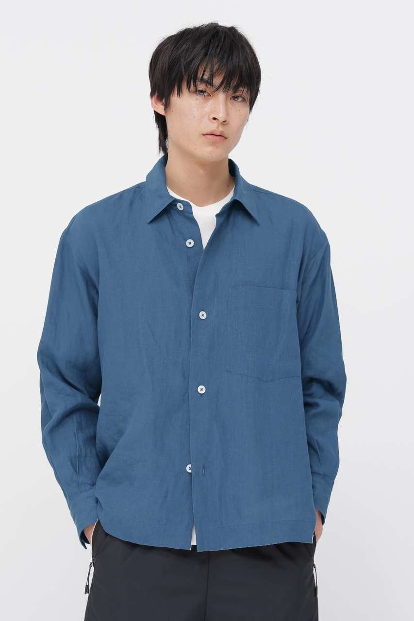 【その他のブランド/Other】のSHIRTING LINEN SHIRT インテリア・キッズ・メンズ・レディースファッション・服の通販 founy(ファニー) 　ファッション　Fashion　レディースファッション　Fashion for Women　トップス・カットソー　Cut & Sew Tops　シャツ・ブラウス・オフィスカジュアル　Elegant Blouses & Button-Ups　なめらか　Smooth, Silky Texture　シンプル　Simple, Minimal　スリーブ　Sleeve, Long Sleeve / Short Sleeve　バランス　Balance, Style Balance　フランス　France, French　ベーシック　Basic, Essential　リネン　Linen, Linen Fabric　レギュラー　Regular, Standard Fit　ロング　Long, Long-Length　夏　Summer　定番　Standard, Basic Item　春　Spring　S/S・春夏　SS, Spring/Summer, Warm Season　ブルー|ID: prp329100004879063 ipo3291000000036406762