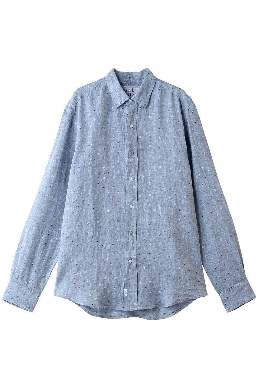 【フランク&アイリーン/Frank&Eileen / MEN】の【MEN】 FINBAR イタリアンリネン ハート シャツ インテリア・キッズ・メンズ・レディースファッション・服の通販 founy(ファニー) ファッション Fashion メンズファッション Fashion for Men シンプル Simple, Minimal スリーブ Sleeve, Long Sleeve / Short Sleeve プリント Print, Printed Pattern リネン Linen, Linen Fabric リラックス Relax, Relaxed Fit ロング Long, Long-Length エレガント 上品 Elegant 新作・新入荷 New Arrivals / New In サックス|ID: prp329100004879080 ipo3291000000036406891