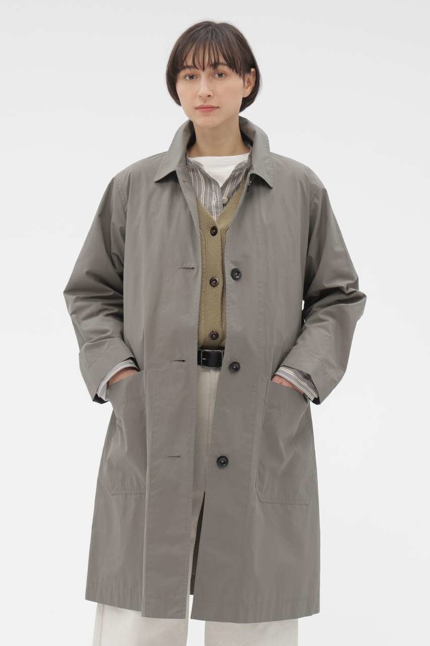 【マーガレットハウエル/MARGARET HOWELL】のPROOFED COTTON POPLIN COAT インテリア・キッズ・メンズ・レディースファッション・服の通販 founy(ファニー) ファッション Fashion レディースファッション Fashion for Women アウター Coat / Outerwear Collection コート・ロングコート・ピーコート Long Coats, Peacoats & More ドレス Dress, One-Piece バランス Balance, Style Balance ポケット Pocket, Pocket Detail ロング Long, Long-Length ワーク Workwear, Utility Style 新作・新入荷 New Arrivals / New In グリーン|ID: prp329100004879094 ipo3291000000036407005