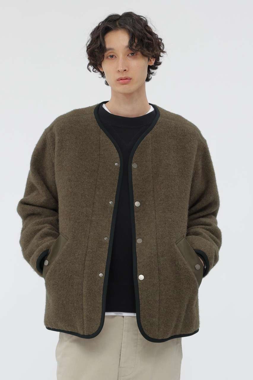 【その他のブランド/Other】のSOFT WOOL FLEECE BLOUSON インテリア・キッズ・メンズ・レディースファッション・服の通販 founy(ファニー) 　ファッション　Fashion　レディースファッション　Fashion for Women　アウター　Coat / Outerwear Collection　レディースジャケット・軽アウター　Jackets　ブルゾンジャケット・スポーティアウター　Blouson Jackets　キャラクター　Character, Licensed Characters　ジャケット　Jacket, Outerwear　スーツ　Suit, Formalwear　ドット　Polka Dot, Dot Pattern　バランス　Balance, Style Balance　フロント　Front, Front Design　ブルゾン　Blouson, Bomber Jacket　ポケット　Pocket, Pocket Detail　ミリタリー　Military, Army Style　ライナー　Liner, Inner Layer　カーキ|ID: prp329100004879103 ipo3291000000036407076