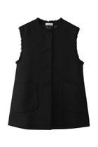 【ジェイドット/j.】のコットン混ツイード ボタンジレ 人気、トレンドファッション・服の通販 founy(ファニー) ファッション Fashion レディースファッション Fashion for Women アウター Coat / Outerwear Collection レディースジャケット・軽アウター Jackets ジャケット Jacket, Outerwear ツイード Twill, Twill Weave フリンジ Fringe, Tassel ベスト Vest, Waistcoat ポケット Pocket, Pocket Detail 新作・新入荷 New Arrivals / New In 春 Spring thumbnail ブラック|ID: prp329100004879107 ipo3291000000036407109