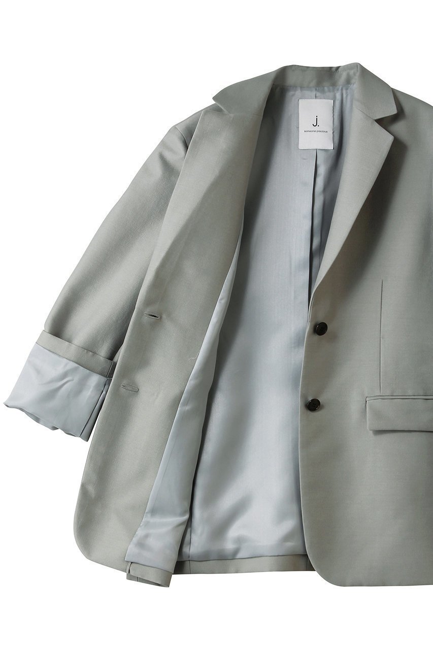 【ジェイドット/j.】のシルキーダブルフェイス シングルジャケット 人気、トレンドファッション・服の通販 founy(ファニー) 　ファッション　Fashion　レディースファッション　Fashion for Women　アウター　Coat / Outerwear Collection　レディースジャケット・軽アウター　Jackets　シンプル　Simple, Minimal　ジャケット　Jacket, Outerwear　パーティ　Party, Party Style　ビッグ　Big, Oversized　新作・新入荷　New Arrivals / New In　other-7|ID: prp329100004879108 ipo3291000000036407125