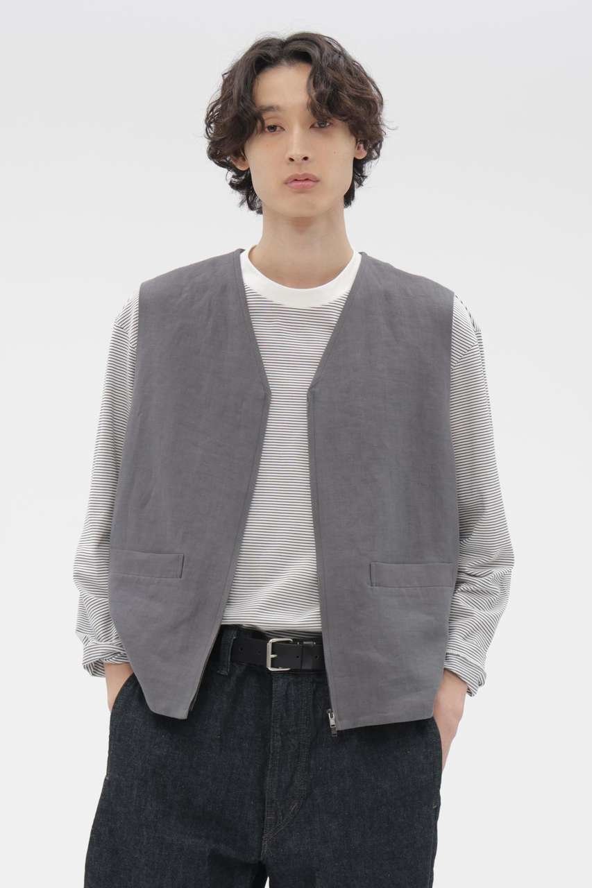 【その他のブランド/Other】のCOMPACT LINEN TWILL BLOUSON 人気、トレンドファッション・服の通販 founy(ファニー) 　ファッション　Fashion　レディースファッション　Fashion for Women　アウター　Coat / Outerwear Collection　レディースジャケット・軽アウター　Jackets　ブルゾンジャケット・スポーティアウター　Blouson Jackets　おすすめ　Recommended / Our Picks　シンプル　Simple, Minimal　ジャケット　Jacket, Outerwear　セットアップ　Set-Up, Coordinated Outfit　フロント　Front, Front Design　ブルゾン　Blouson, Bomber Jacket　ベスト　Vest, Waistcoat　リネン　Linen, Linen Fabric　ヴィンテージ　Vintage Style　新作・新入荷　New Arrivals / New In　 other-1|ID: prp329100004879123 ipo3291000000036407250