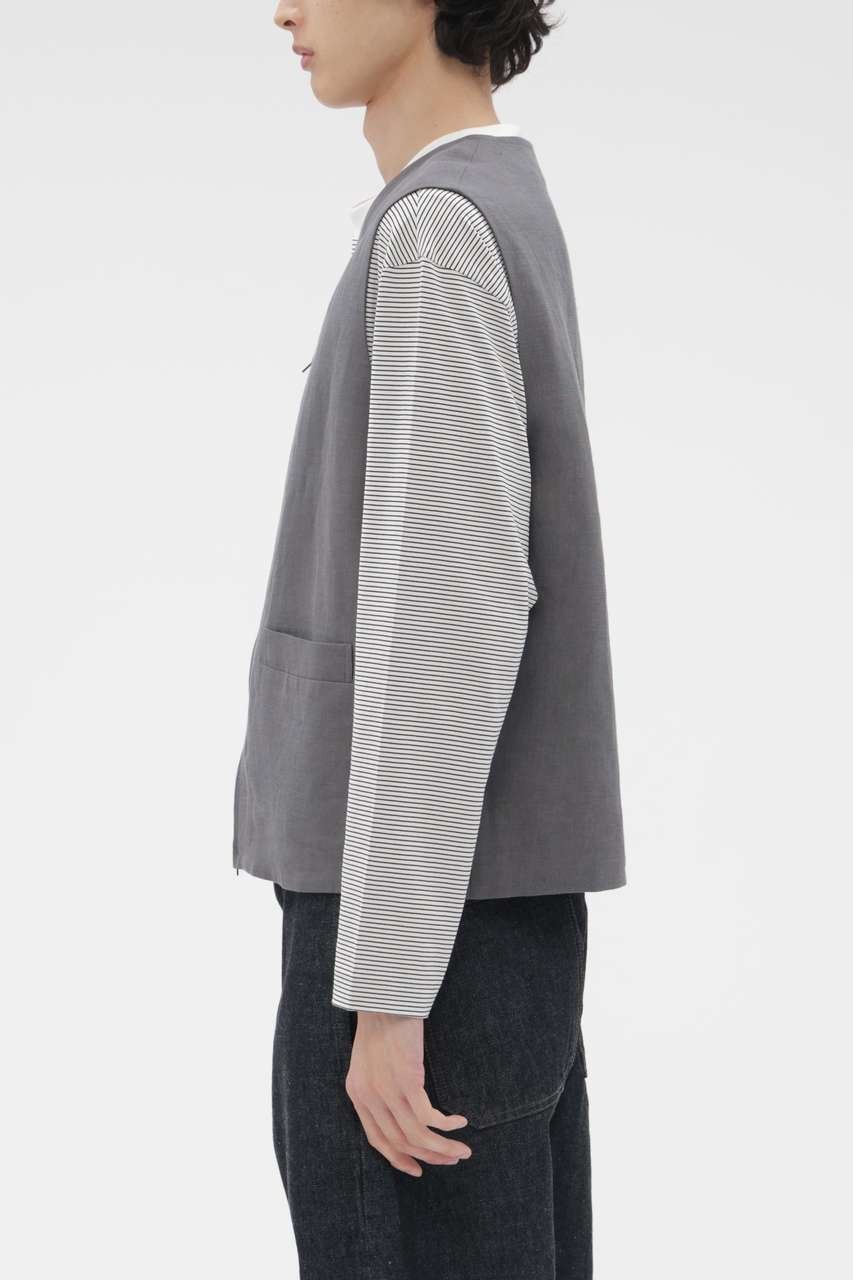 【その他のブランド/Other】のCOMPACT LINEN TWILL BLOUSON 人気、トレンドファッション・服の通販 founy(ファニー) 　ファッション　Fashion　レディースファッション　Fashion for Women　アウター　Coat / Outerwear Collection　レディースジャケット・軽アウター　Jackets　ブルゾンジャケット・スポーティアウター　Blouson Jackets　おすすめ　Recommended / Our Picks　シンプル　Simple, Minimal　ジャケット　Jacket, Outerwear　セットアップ　Set-Up, Coordinated Outfit　フロント　Front, Front Design　ブルゾン　Blouson, Bomber Jacket　ベスト　Vest, Waistcoat　リネン　Linen, Linen Fabric　ヴィンテージ　Vintage Style　新作・新入荷　New Arrivals / New In　other-4|ID: prp329100004879123 ipo3291000000036407254