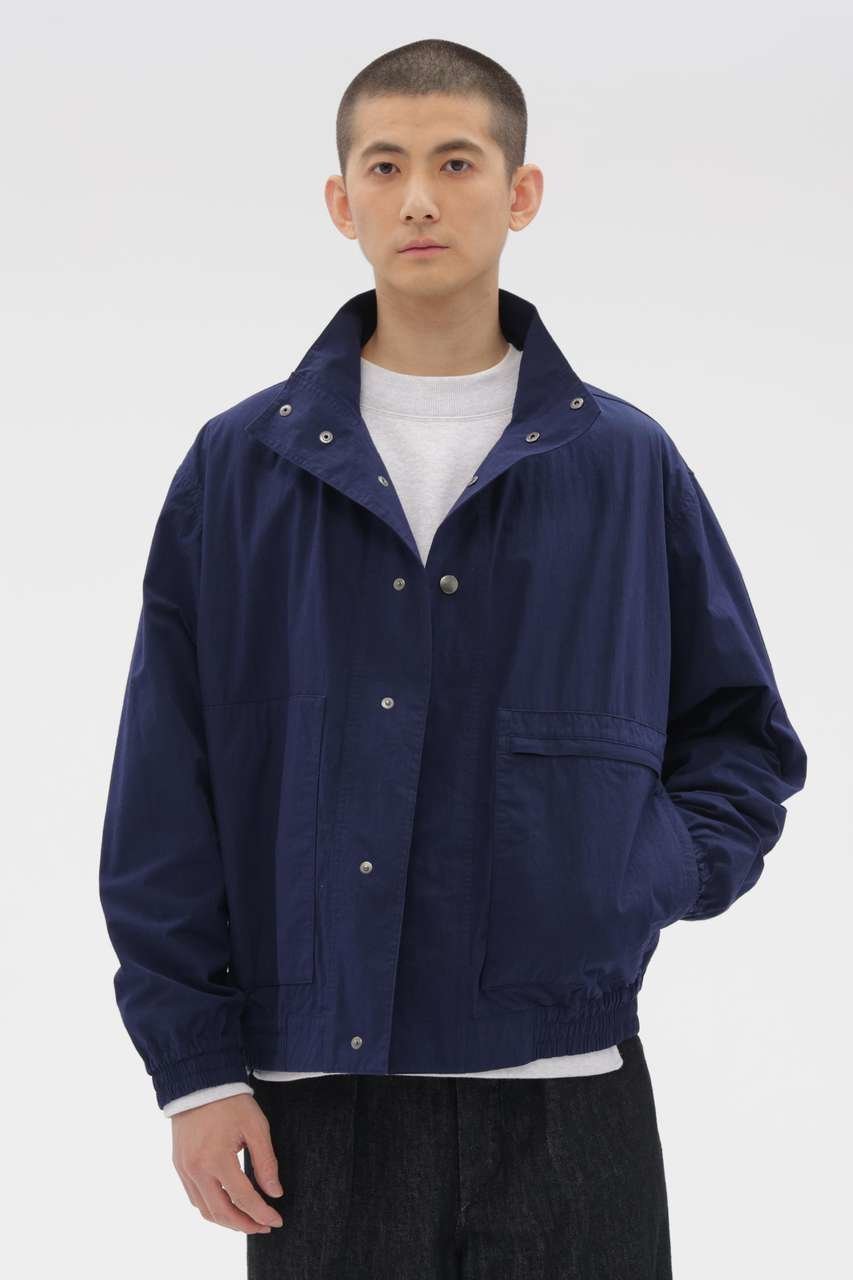 【その他のブランド/Other】のCOTTON NYLON PLAINWEAVE BLOUSON インテリア・キッズ・メンズ・レディースファッション・服の通販 founy(ファニー) ファッション Fashion レディースファッション Fashion for Women アウター Coat / Outerwear Collection レディースジャケット・軽アウター Jackets ブルゾンジャケット・スポーティアウター Blouson Jackets ギャザー Gathered, Ruffled コンパクト Compact, Small Size ジャケット Jacket, Outerwear スタンド Stand Collar, Upright Stand タイプライター Typewriter Fabric, Crisp Cotton ドット Polka Dot, Dot Pattern バランス Balance, Style Balance パッチ Patch, Appliqué フィット Fit, Slim Fit フロント Front, Front Design ブルゾン Blouson, Bomber Jacket ポケット Pocket, Pocket Detail ブルー|ID: prp329100004879140 ipo3291000000036407397