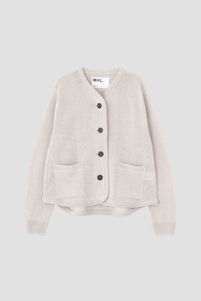 【マーガレットハウエル/MARGARET HOWELL】のCOATED COTTON KNITWEAR 人気、トレンドファッション・服の通販 founy(ファニー) 　ファッション　Fashion　レディースファッション　Fashion for Women　トップス・カットソー　Cut & Sew Tops　ニット　Knit Tops & Sweaters　カーディガン・羽織り　Layered Style Cardigans　カーディガン　Cardigan, Knitwear　コーティング　Coating, Coated Finish　モダン　Modern, Contemporary　ラウンド　Round, Round Neck　リネン　Linen, Linen Fabric　ワイド　Wide, Wide Fit　新作・新入荷　New Arrivals / New In　other-4|ID: prp329100004879155 ipo3291000000036407507