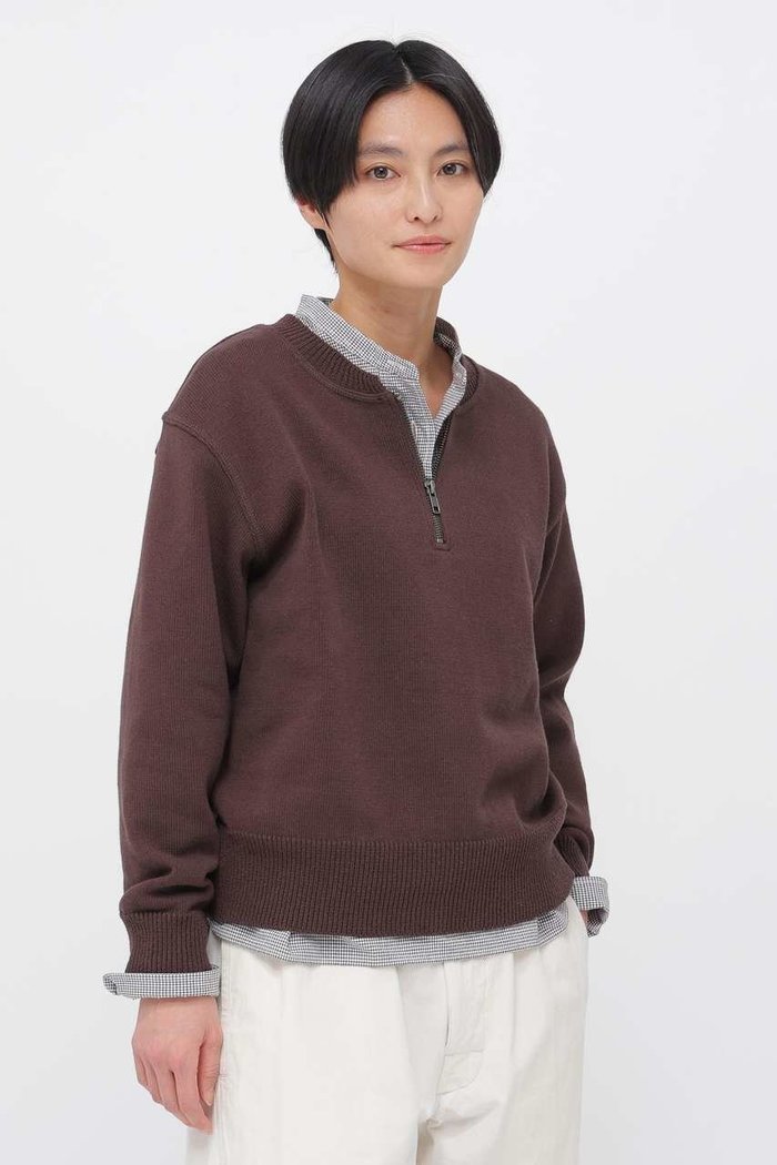 【マーガレットハウエル/MARGARET HOWELL】のDENSE ECO PLATED COTTON KNITWEAR インテリア・キッズ・メンズ・レディースファッション・服の通販 founy(ファニー) https://founy.com/ ファッション Fashion レディースファッション Fashion for Women トップス・カットソー Cut & Sew Tops ニット Knit Tops & Sweaters カーディガン・羽織り Layered Style Cardigans カッティング Cutting Detail カーディガン Cardigan, Knitwear スポーティ Sporty, Casual Athletic ミドル Middle Length, Mid Height ラウンド Round, Round Neck |ID: prp329100004879156 ipo3291000000036407510