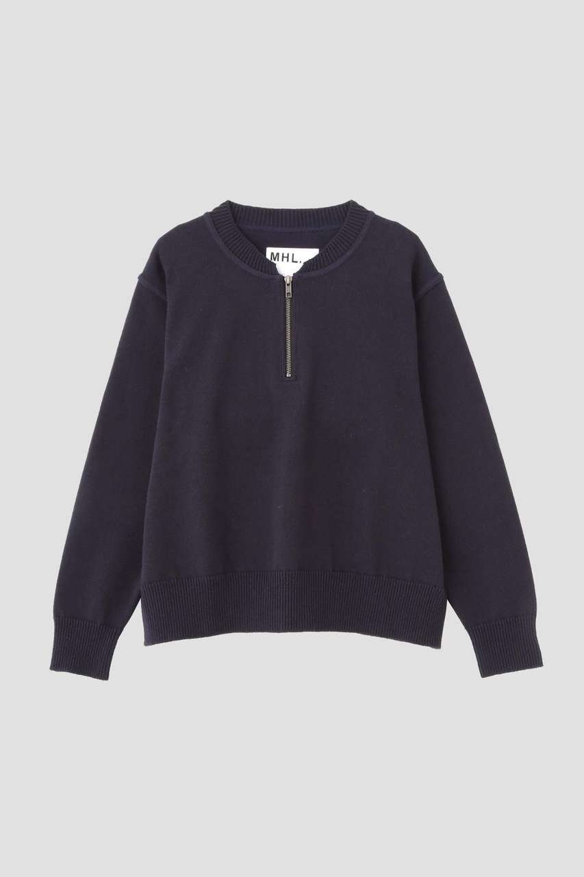 【マーガレットハウエル/MARGARET HOWELL】のDENSE ECO PLATED COTTON KNITWEAR 大人の最旬トレンドファッション＆コーディネート founy(ファウニー) 　ファッション　Fashion　レディースファッション　Fashion for Women　トップス・カットソー　Cut & Sew Tops　ニット　Knit Tops & Sweaters　カーディガン・羽織り　Layered Style Cardigans　カッティング　Cutting Detail　カーディガン　Cardigan, Knitwear　スポーティ　Sporty, Casual Athletic　ミドル　Middle Length, Mid Height　ラウンド　Round, Round Neck　other-3|ID: prp329100004879156 ipo3291000000036407514
