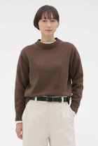 【マーガレットハウエル/MARGARET HOWELL】のSPORTS COTTON KNITWEAR 人気、トレンドファッション・服の通販 founy(ファニー) ファッション Fashion レディースファッション Fashion for Women トップス・カットソー Cut & Sew Tops ニット Knit Tops & Sweaters カジュアルプルオーバー・ニットトップス Pullovers & Knit Tops / Casual Pullovers コンパクト Compact, Small Size シンプル Simple, Minimal スウェット / スエット Sweatshirt, Sweatwear デニム Denim, Jeans Material バランス Balance, Style Balance フィット Fit, Slim Fit 新作・新入荷 New Arrivals / New In thumbnail ブラウン|ID: prp329100004879158 ipo3291000000036407526