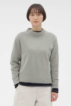 【マーガレットハウエル/MARGARET HOWELL】のSPORTS COTTON KNITWEAR 人気、トレンドファッション・服の通販 founy(ファニー) ファッション Fashion レディースファッション Fashion for Women トップス・カットソー Cut & Sew Tops ニット Knit Tops & Sweaters カジュアルプルオーバー・ニットトップス Pullovers & Knit Tops / Casual Pullovers コンパクト Compact, Small Size シンプル Simple, Minimal スウェット / スエット Sweatshirt, Sweatwear デニム Denim, Jeans Material バランス Balance, Style Balance フィット Fit, Slim Fit 新作・新入荷 New Arrivals / New In thumbnail グリーン|ID: prp329100004879158 ipo3291000000036407527