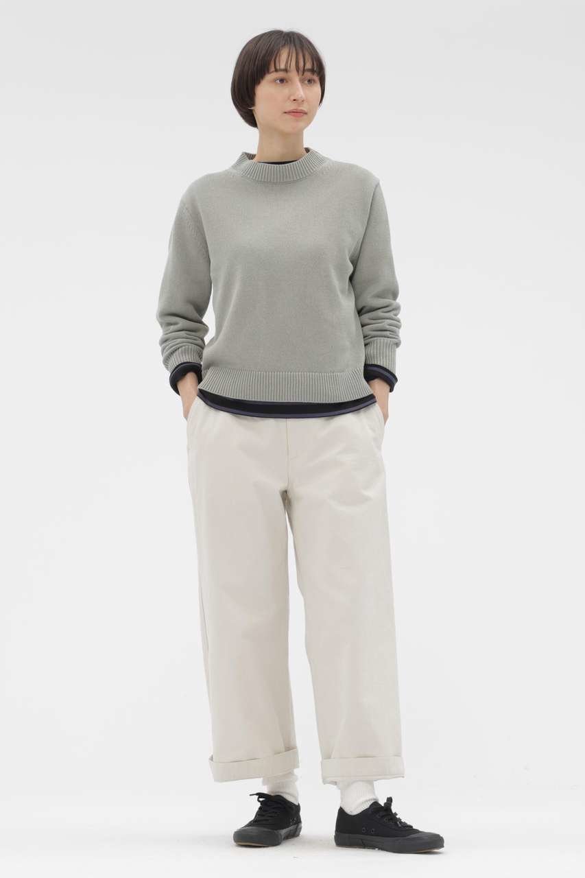 【マーガレットハウエル/MARGARET HOWELL】のSPORTS COTTON KNITWEAR 人気、トレンドファッション・服の通販 founy(ファニー) ファッション Fashion レディースファッション Fashion for Women トップス・カットソー Cut & Sew Tops ニット Knit Tops & Sweaters カジュアルプルオーバー・ニットトップス Pullovers & Knit Tops / Casual Pullovers コンパクト Compact, Small Size シンプル Simple, Minimal スウェット / スエット Sweatshirt, Sweatwear デニム Denim, Jeans Material バランス Balance, Style Balance フィット Fit, Slim Fit 新作・新入荷 New Arrivals / New In other-2|ID: prp329100004879158 ipo3291000000036407528