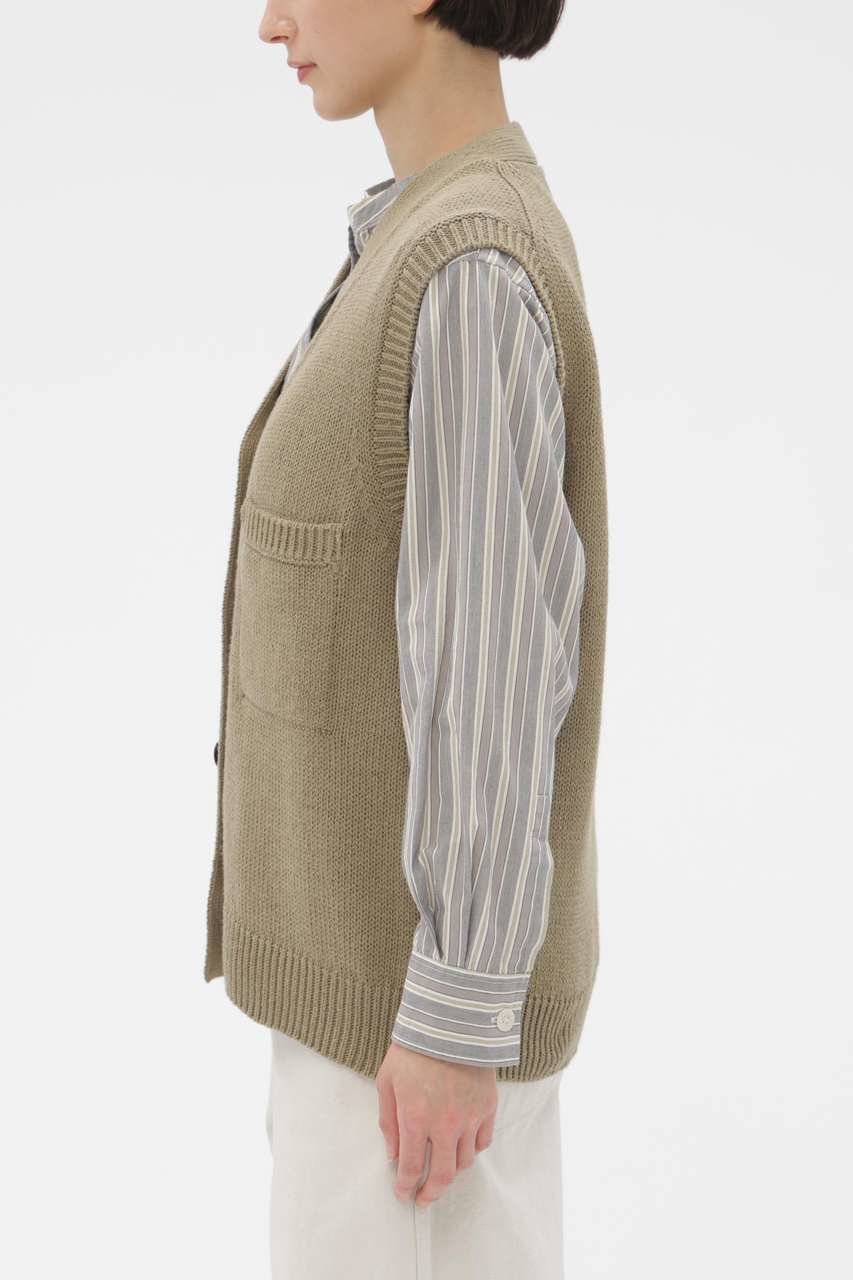 【マーガレットハウエル/MARGARET HOWELL】のRECYCLED COTTON KNITWEAR 人気、トレンドファッション・服の通販 founy(ファニー) 　ファッション　Fashion　レディースファッション　Fashion for Women　トップス・カットソー　Cut & Sew Tops　ニット　Knit Tops & Sweaters　カジュアルプルオーバー・ニットトップス　Pullovers & Knit Tops / Casual Pullovers　フィット　Fit, Slim Fit　ポケット　Pocket, Pocket Detail　ワーク　Workwear, Utility Style　新作・新入荷　New Arrivals / New In　other-4|ID: prp329100004879160 ipo3291000000036407546