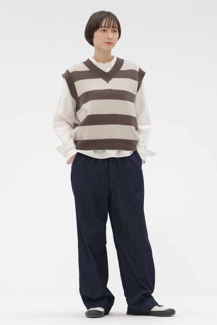 【マーガレットハウエル/MARGARET HOWELL】のWOOL COTTON KNITWEAR 人気、トレンドファッション・服の通販 founy(ファニー) 　ファッション　Fashion　レディースファッション　Fashion for Women　トップス・カットソー　Cut & Sew Tops　ニット　Knit Tops & Sweaters　カジュアルプルオーバー・ニットトップス　Pullovers & Knit Tops / Casual Pullovers　ストライプ　Stripe, Striped Pattern　バランス　Balance, Style Balance　ワイド　Wide, Wide Fit　新作・新入荷　New Arrivals / New In　other-2|ID: prp329100004879161 ipo3291000000036407553