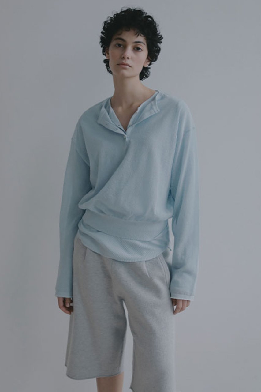 【エトレトウキョウ/ETRE TOKYO】のヘンリーネックシアーニットプルオーバー インテリア・キッズ・メンズ・レディースファッション・服の通販 founy(ファニー) 　ファッション　Fashion　レディースファッション　Fashion for Women　トップス・カットソー　Cut & Sew Tops　ニット　Knit Tops & Sweaters　カジュアルプルオーバー・ニットトップス　Pullovers & Knit Tops / Casual Pullovers　シアー　Sheer, See-Through　バランス　Balance, Style Balance　ワイド　Wide, Wide Fit　今季　This Season, Current Season　吸水　Absorbent, Quick-Dry　新作・新入荷　New Arrivals / New In　春　Spring　ライトブルー|ID: prp329100004879162 ipo3291000000036407561