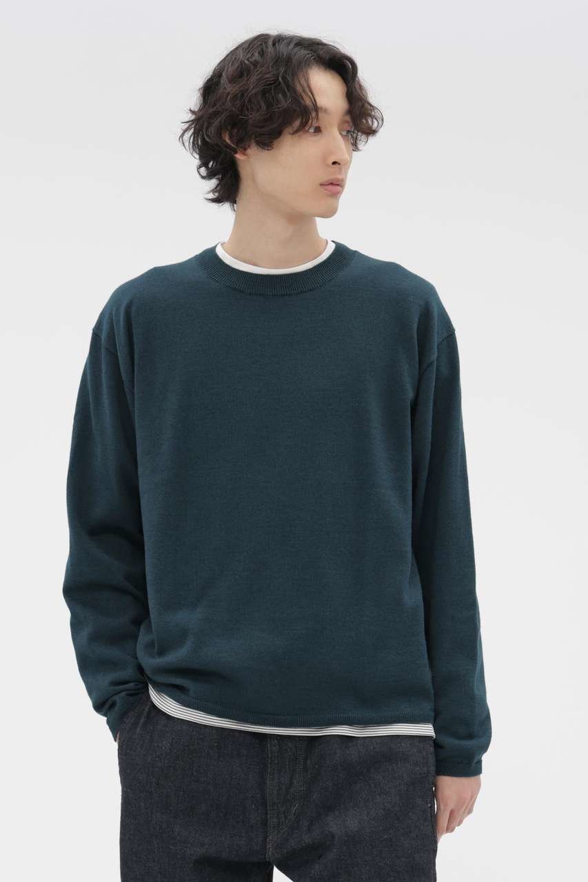 【その他のブランド/Other】のMERINO COTTON TWIST KNITWEAR インテリア・キッズ・メンズ・レディースファッション・服の通販 founy(ファニー) 　ファッション　Fashion　レディースファッション　Fashion for Women　トップス・カットソー　Cut & Sew Tops　ニット　Knit Tops & Sweaters　カジュアルプルオーバー・ニットトップス　Pullovers & Knit Tops / Casual Pullovers　シンプル　Simple, Minimal　バランス　Balance, Style Balance　メランジ　Melange, Mixed Yarn　ブルー|ID: prp329100004879166 ipo3291000000036407590