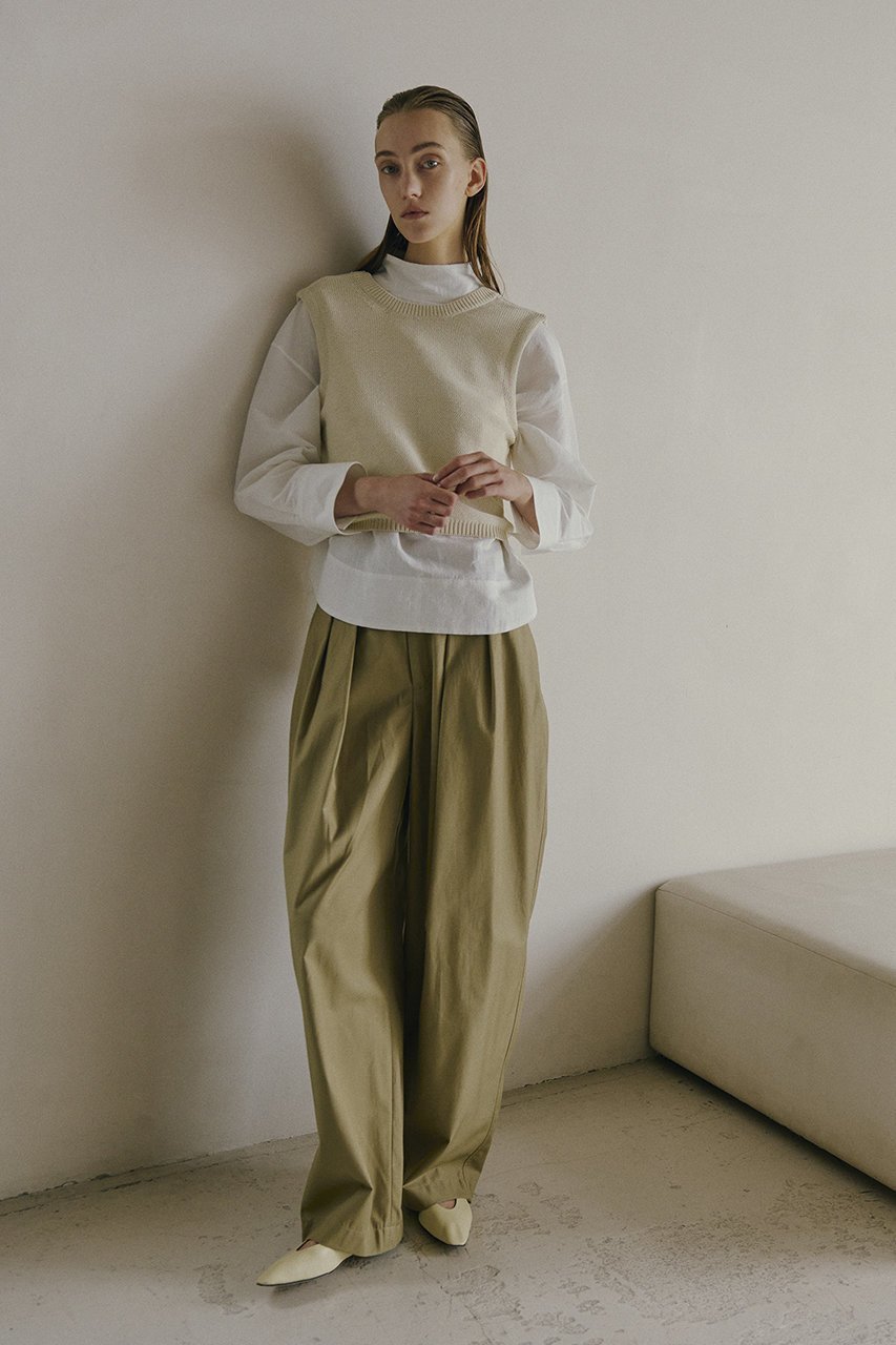 【イロット/IIROT】のorganic cotton tuck パンツ 人気、トレンドファッション・服の通販 founy(ファニー) 　ファッション　Fashion　レディースファッション　Fashion for Women　パンツ　Pants & Trousers　フォルム　Silhouette, Form　エレガント 上品　Elegant　新作・新入荷　New Arrivals / New In　other-5|ID: prp329100004879173 ipo3291000000036407647
