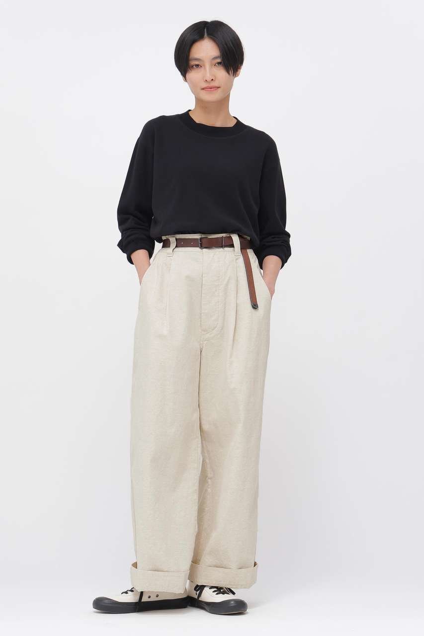 【マーガレットハウエル/MARGARET HOWELL】のBELGIAN LINEN COTTON PLAINWEAVE TROUSERS インテリア・キッズ・メンズ・レディースファッション・服の通販 founy(ファニー) 　ファッション　Fashion　レディースファッション　Fashion for Women　パンツ　Pants & Trousers　おすすめ　Recommended / Our Picks　ギャザー　Gathered, Ruffled　セットアップ　Set-Up, Coordinated Outfit　ブルゾン　Blouson, Bomber Jacket　ボトム　Bottoms, Lower Wear　リネン　Linen, Linen Fabric　リラックス　Relax, Relaxed Fit　ループ　Loop, Loop Knit　ワイド　Wide, Wide Fit　エレガント 上品　Elegant　新作・新入荷　New Arrivals / New In　ベージュ|ID: prp329100004879177 ipo3291000000036407670