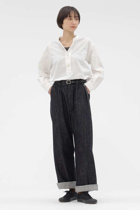 【マーガレットハウエル/MARGARET HOWELL】のCANTON BLACK LIGHT DENIM TROUSERS 人気、トレンドファッション・服の通販 founy(ファニー) ファッション Fashion レディースファッション Fashion for Women パンツ Pants & Trousers デニムパンツ・ジーンズ・美脚デニム Denim Jeans & Pants デニム Denim, Jeans Material ネップ Nepp, Slub Yarn フィット Fit, Slim Fit リラックス Relax, Relaxed Fit ワーク Workwear, Utility Style ヴィンテージ Vintage Style 新作・新入荷 New Arrivals / New In |ID:prp329100004879178