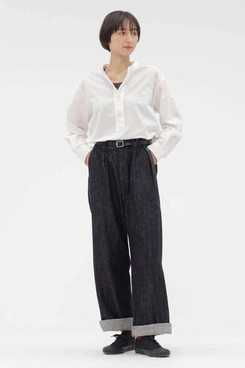 【マーガレットハウエル/MARGARET HOWELL】のCANTON BLACK LIGHT DENIM TROUSERS 人気、トレンドファッション・服の通販 founy(ファニー) ファッション Fashion レディースファッション Fashion for Women パンツ Pants & Trousers デニムパンツ・ジーンズ・美脚デニム Denim Jeans & Pants デニム Denim, Jeans Material ネップ Nepp, Slub Yarn フィット Fit, Slim Fit リラックス Relax, Relaxed Fit ワーク Workwear, Utility Style ヴィンテージ Vintage Style 新作・新入荷 New Arrivals / New In other-1|ID: prp329100004879178 ipo3291000000036407676
