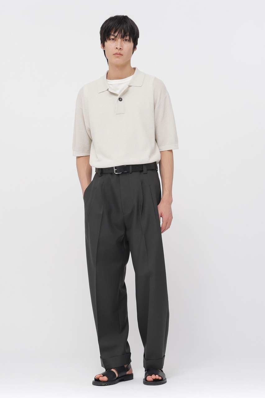 【その他のブランド/Other】のDOUBLE TWISTED WOOL TROUSERS 人気、トレンドファッション・服の通販 founy(ファニー) 　ファッション　Fashion　レディースファッション　Fashion for Women　パンツ　Pants & Trousers　おすすめ　Recommended / Our Picks　キャンバス　Canvas, Canvas Fabric　セットアップ　Set-Up, Coordinated Outfit　ダブル　Double, Double-Breasted　ブルゾン　Blouson, Bomber Jacket　プリーツ　Pleats, Pleated　ループ　Loop, Loop Knit　ワイド　Wide, Wide Fit　新作・新入荷　New Arrivals / New In　other-7|ID: prp329100004879197 ipo3291000000036407839