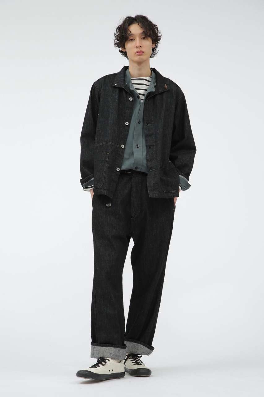 【マーガレット ハウエル/MARGARET HOWELL / MEN】のCANTON LIGHT DENIM BLACK インテリア・キッズ・メンズ・レディースファッション・服の通販 founy(ファウニー) 　ファッション　Fashion　メンズファッション　Fashion for Men　ボトムス　Bottoms　デニムパンツ・ジーンズ　Denim Pants　ジーンズ　Jeans, Denim Pants　デニム　Denim, Jeans Material　ネップ　Nepp, Slub Yarn　バランス　Balance, Style Balance　パッチ　Patch, Appliqué　フィット　Fit, Slim Fit　フロント　Front, Front Design　ベーシック　Basic, Essential　ポケット　Pocket, Pocket Detail　リラックス　Relax, Relaxed Fit　ワーク　Workwear, Utility Style　ブラック|ID: prp329100004879203 ipo3291000000036407887