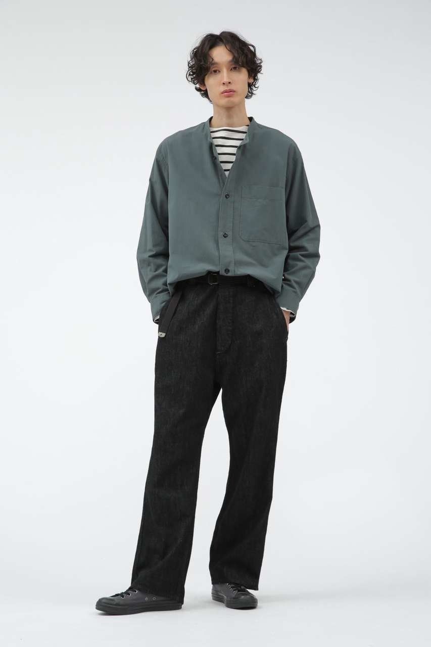 【マーガレット ハウエル/MARGARET HOWELL / MEN】のCANTON LIGHT DENIM BLACK 大人の最旬トレンドファッション＆コーディネート founy(ファウニー) 　ファッション　Fashion　メンズファッション　Fashion for Men　ボトムス　Bottoms　デニムパンツ・ジーンズ　Denim Pants　ジーンズ　Jeans, Denim Pants　デニム　Denim, Jeans Material　ネップ　Nepp, Slub Yarn　バランス　Balance, Style Balance　パッチ　Patch, Appliqué　フィット　Fit, Slim Fit　フロント　Front, Front Design　ベーシック　Basic, Essential　ポケット　Pocket, Pocket Detail　リラックス　Relax, Relaxed Fit　ワーク　Workwear, Utility Style　other-2|ID: prp329100004879203 ipo3291000000036407888
