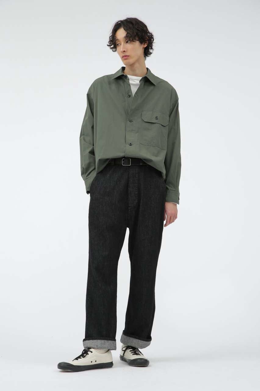 【マーガレット ハウエル/MARGARET HOWELL / MEN】のCANTON LIGHT DENIM BLACK 大人の最旬トレンドファッション＆コーディネート founy(ファウニー) 　ファッション　Fashion　メンズファッション　Fashion for Men　ボトムス　Bottoms　デニムパンツ・ジーンズ　Denim Pants　ジーンズ　Jeans, Denim Pants　デニム　Denim, Jeans Material　ネップ　Nepp, Slub Yarn　バランス　Balance, Style Balance　パッチ　Patch, Appliqué　フィット　Fit, Slim Fit　フロント　Front, Front Design　ベーシック　Basic, Essential　ポケット　Pocket, Pocket Detail　リラックス　Relax, Relaxed Fit　ワーク　Workwear, Utility Style　other-7|ID: prp329100004879203 ipo3291000000036407893