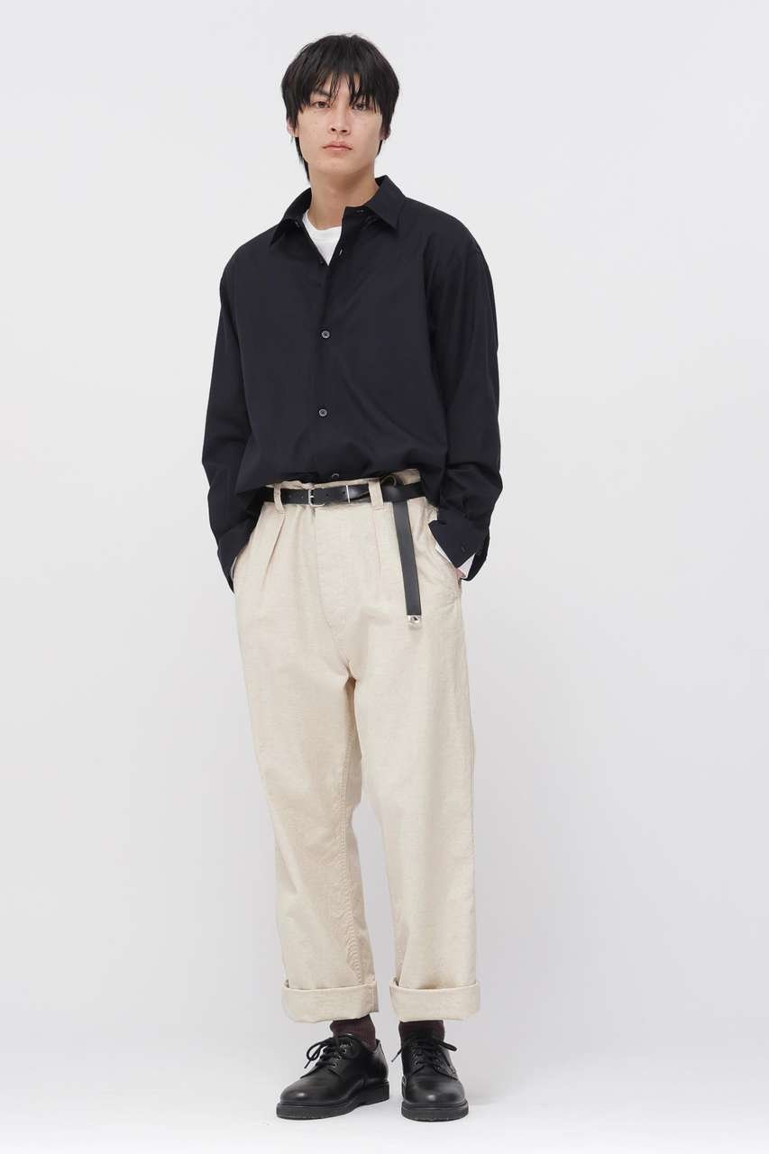 【その他のブランド/Other】のBELGIAN LINEN COTTON PLAINWEAVE TROUSERS インテリア・キッズ・メンズ・レディースファッション・服の通販 founy(ファニー) 　ファッション　Fashion　レディースファッション　Fashion for Women　パンツ　Pants & Trousers　アシンメトリー　Asymmetrical Style　ストレート　Straight, Straight Cut　セットアップ　Set-Up, Coordinated Outfit　ブルゾン　Blouson, Bomber Jacket　プリーツ　Pleats, Pleated　ポケット　Pocket, Pocket Detail　リネン　Linen, Linen Fabric　ループ　Loop, Loop Knit　ワイド　Wide, Wide Fit　ワーク　Workwear, Utility Style　おすすめ　Recommended / Our Picks　エレガント 上品　Elegant　ベージュ|ID: prp329100004879209 ipo3291000000036407936