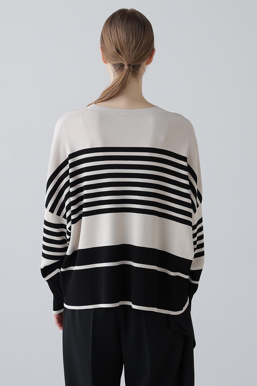 【アドーア/ADORE】のボーダーニット 大人の最旬トレンドファッション＆コーディネート founy(ファウニー) 　ファッション　Fashion　レディースファッション　Fashion for Women　トップス・カットソー　Cut & Sew Tops　ニット　Knit Tops & Sweaters　カジュアルプルオーバー・ニットトップス　Pullovers & Knit Tops / Casual Pullovers　シンプル　Simple, Minimal　ボトム　Bottoms, Lower Wear　ボーダー　Border, Stripe　モダン　Modern, Contemporary　ランダム　Random, Irregular　リラックス　Relax, Relaxed Fit　other-5|ID: prp329100004879407 ipo3291000000037237227