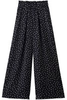 【ランバン オン ブルー/LANVIN en Bleu】のMarina dotプリントワイドパンツ 人気、トレンドファッション・服の通販 founy(ファニー) ファッション Fashion レディースファッション Fashion for Women パンツ Pants & Trousers コレクション Collection, Seasonal Line サテン Satin, Glossy Fabric ドット Polka Dot, Dot Pattern プリント Print, Printed Pattern ランダム Random, Irregular ループ Loop, Loop Knit ワイド Wide, Wide Fit 春 Spring |ID:prp329100004879409