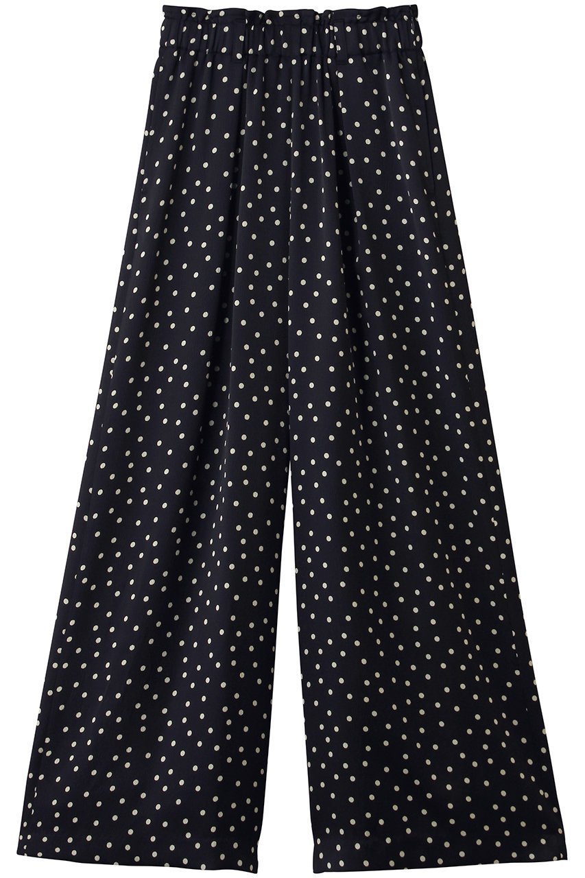 【ランバン オン ブルー/LANVIN en Bleu】のMarina dotプリントワイドパンツ 大人の最旬トレンドファッション＆コーディネート founy(ファウニー) 　ファッション　Fashion　レディースファッション　Fashion for Women　パンツ　Pants & Trousers　コレクション　Collection, Seasonal Line　サテン　Satin, Glossy Fabric　ドット　Polka Dot, Dot Pattern　プリント　Print, Printed Pattern　ランダム　Random, Irregular　ループ　Loop, Loop Knit　ワイド　Wide, Wide Fit　春　Spring　 other-1|ID: prp329100004879409 ipo3291000000036897074