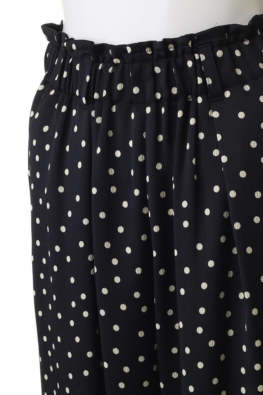 【ランバン オン ブルー/LANVIN en Bleu】のMarina dotプリントワイドパンツ 大人の最旬トレンドファッション＆コーディネート founy(ファウニー) 　ファッション　Fashion　レディースファッション　Fashion for Women　パンツ　Pants & Trousers　コレクション　Collection, Seasonal Line　サテン　Satin, Glossy Fabric　ドット　Polka Dot, Dot Pattern　プリント　Print, Printed Pattern　ランダム　Random, Irregular　ループ　Loop, Loop Knit　ワイド　Wide, Wide Fit　春　Spring　other-5|ID: prp329100004879409 ipo3291000000036897079