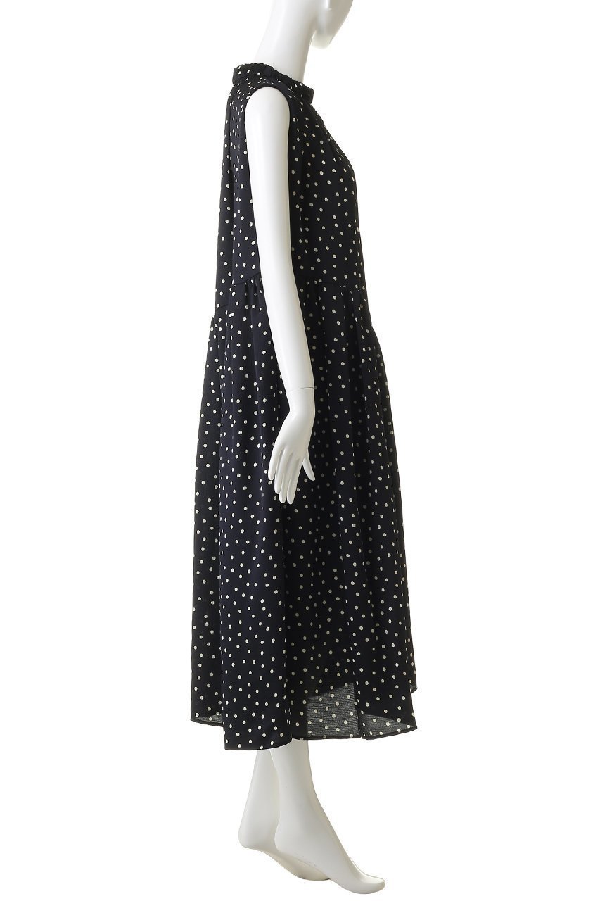 【ランバン オン ブルー/LANVIN en Bleu】のMarina dot/Heartワンピース 人気、トレンドファッション・服の通販 founy(ファニー) 　ファッション　Fashion　レディースファッション　Fashion for Women　ワンピース　Dresses　チュニック　Tunic Tops & Dresses　イレギュラー　Irregular Design　クラシカル　Classical, Vintage-Inspired　コレクション　Collection, Seasonal Line　サテン　Satin, Glossy Fabric　チュニック　Tunic, Long Top　ドット　Polka Dot, Dot Pattern　フェミニン　Feminine, Girly　プリント　Print, Printed Pattern　ランダム　Random, Irregular　ロング　Long, Long-Length　春　Spring　other-3|ID: prp329100004879410 ipo3291000000036409184