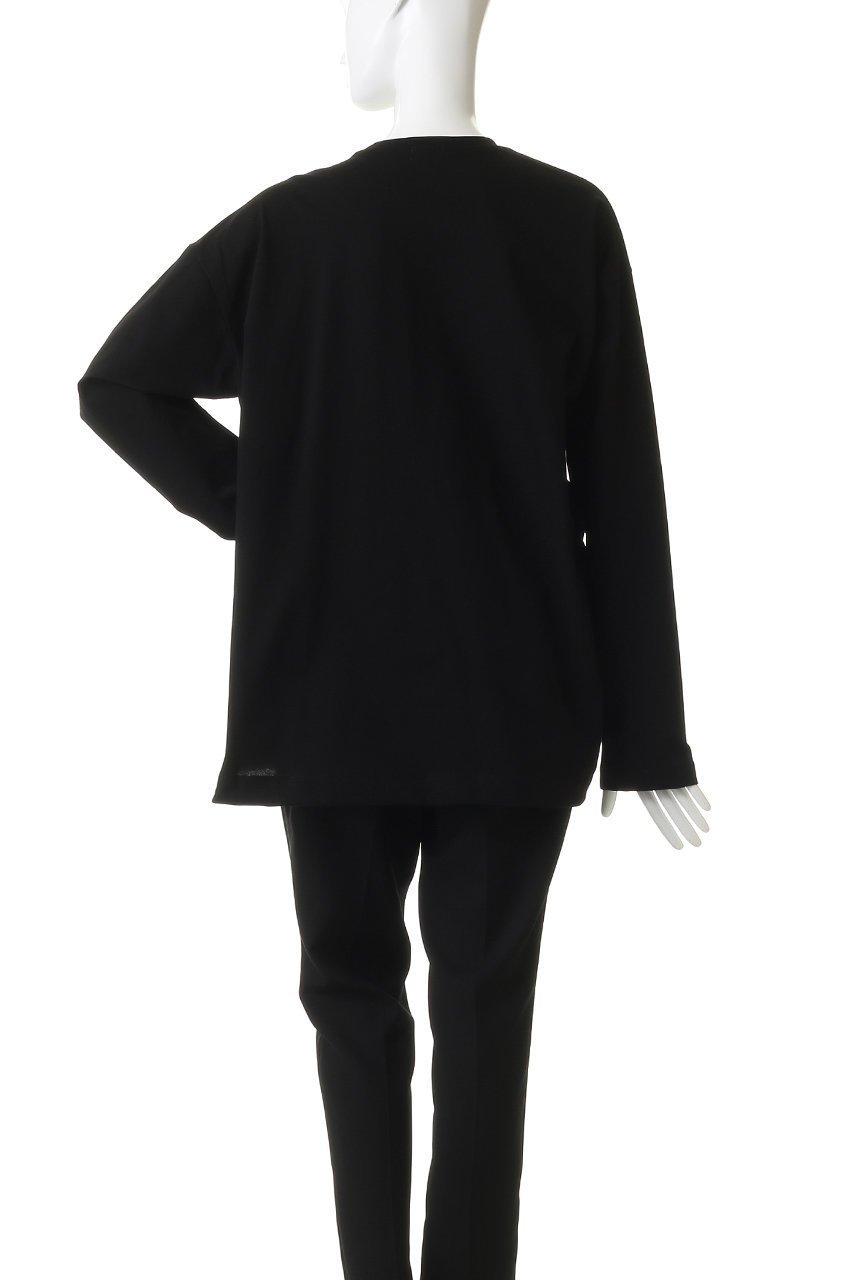 【マノフ/MANOF】のFRILLED LONG T-SHIRTトップス 人気、トレンドファッション・服の通販 founy(ファニー) 　ファッション　Fashion　レディースファッション　Fashion for Women　トップス・カットソー　Cut & Sew Tops　シャツ・ブラウス・オフィスカジュアル　Elegant Blouses & Button-Ups　ロングTシャツ・Tシャツ　Longline T-Shirts & Tees　カットソー・ベーシックTシャツ　Cut-and-Sewn Tops / Stretch Tees & Basics　アシンメトリー　Asymmetrical Style　スリーブ　Sleeve, Long Sleeve / Short Sleeve　ドレープ　Drape, Draping Fabric　フリル　Frill, Ruffle　ロング　Long, Long-Length　other-4|ID: prp329100004879413 ipo3291000000036409200