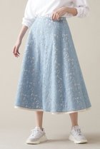 【マルティニーク/martinique】のレースサーキュラースカート 人気、トレンドファッション・服の通販 founy(ファニー) ファッション Fashion レディースファッション Fashion for Women スカート Skirts メッシュ Mesh, Net Fabric レース Lace, Lace Fabric 無地 Plain, Solid Color thumbnail サックス|ID: prp329100004879421 ipo3291000000036409259