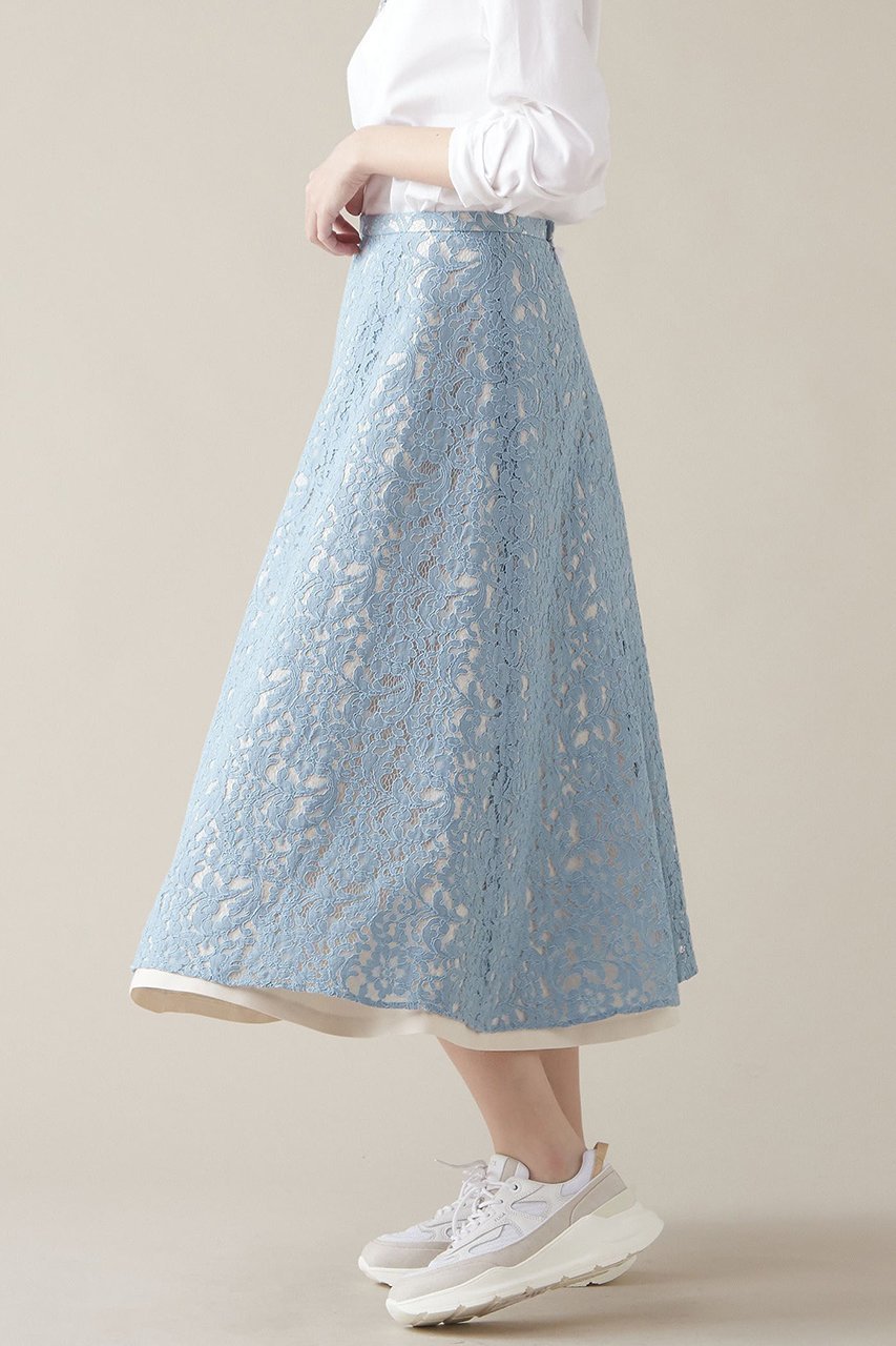 【マルティニーク/martinique】のレースサーキュラースカート 人気、トレンドファッション・服の通販 founy(ファニー) ファッション Fashion レディースファッション Fashion for Women スカート Skirts メッシュ Mesh, Net Fabric レース Lace, Lace Fabric 無地 Plain, Solid Color other-2|ID: prp329100004879421 ipo3291000000036409261